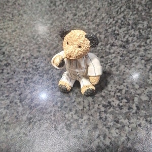 Vintage Peter Fagan Colour Box Handmade and Painted &#39;Adrain&#39; (in pyjamas) Teddy Bear figurine