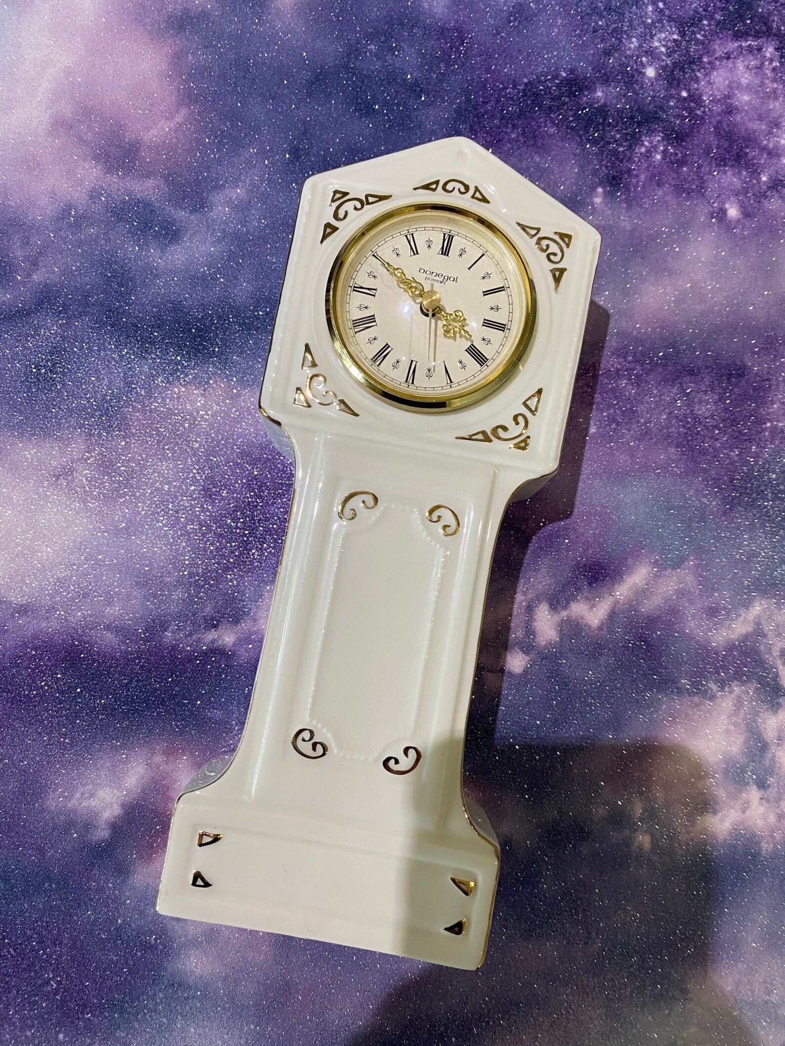 Vintage Irish Parian Donegal China Mantle Clock // Irish Etsy