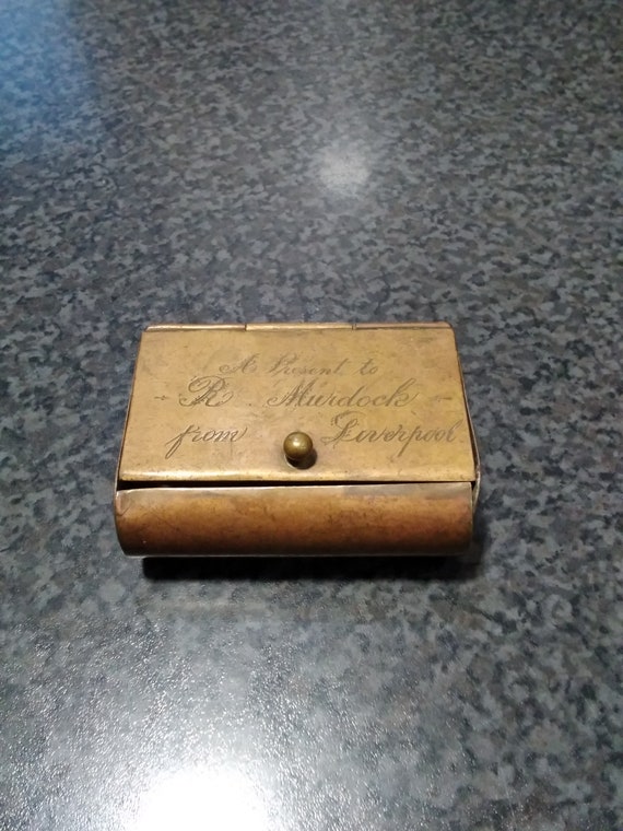 Vintage Brass Pocket Ashtray Etsy