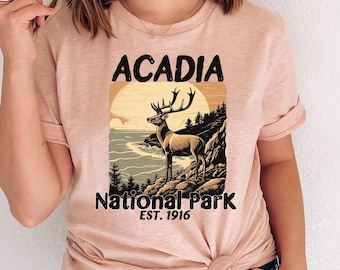Acadia National Park Shirt, Travel Shirt, Travel Outfit, National Park T-Shirt, Mountain Shirt, Acadia Shirt, Hiking Gifts, Maine Shirt