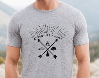 Adventure Awaits shirt - Camping shirt - Hiking shirt - Mountains shirt - Adventure shirt - Wanderlust Shirt