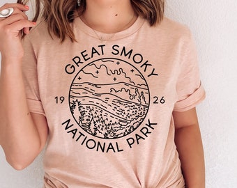 Great Smoky Mountains National Park Shirt, Travel Shirt, National Park T-Shirt, Mountain Shirt, Great Smoky Mountains Shirt, Hiking Gifts