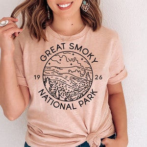 Great Smoky Mountains National Park Shirt, Travel Shirt, National Park T-Shirt, Mountain Shirt, Great Smoky Mountains Shirt, Hiking Gifts