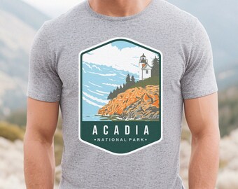 Acadia National Park Shirt, Travel Shirt, Travel Outfit, National Park T-Shirt, Mountain Shirt, Acadia Shirt, Hiking Gifts, Maine Shirt