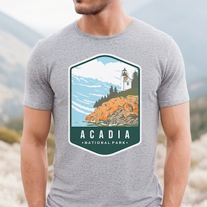 Acadia National Park Shirt, Travel Shirt, Travel Outfit, National Park T-Shirt, Mountain Shirt, Acadia Shirt, Hiking Gifts, Maine Shirt