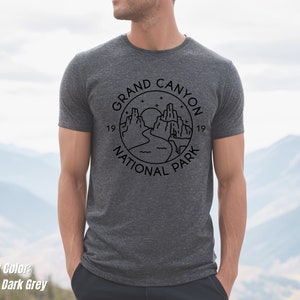 Parc national du Grand Canyon, chemise du Grand Canyon, chemise de voyage, t-shirt du parc national, chemise de montagne, chemise du Grand Canyon, cadeaux du parc national image 5