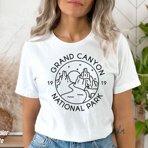 Parc national du Grand Canyon, chemise du Grand Canyon, chemise de voyage, t-shirt du parc national, chemise de montagne, chemise du Grand Canyon, cadeaux du parc national image 2