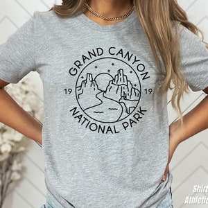 Parc national du Grand Canyon, chemise du Grand Canyon, chemise de voyage, t-shirt du parc national, chemise de montagne, chemise du Grand Canyon, cadeaux du parc national image 4