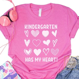 Kindergarten Valentine Shirt, Teacher Valentines Day Shirt, Teacher Tees For Valentines Day, Valentines Teacher Shirt, Kindergarten Teacher