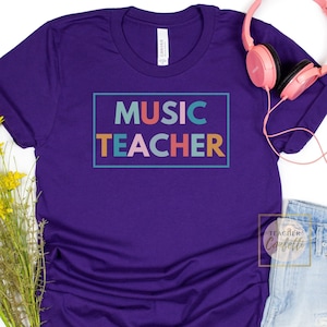 Music Teacher Shirts, Retro Music Teacher Shirt, Gifts For Music Teachers, Music Teacher Shirt, Music Teacher Tshirt, Retro Teacher Shirt