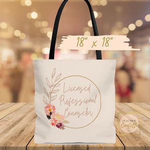 LPC Tote Bag, Licensed Professional Counselor Tote Bag, Mental Health Counselor Bag, School Counselor Tote, LPC Gift, School Therapist Bag