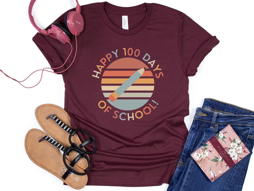 Happy 100 Days Shirt, 100 Day of School Shirt, 100th Day of School ...