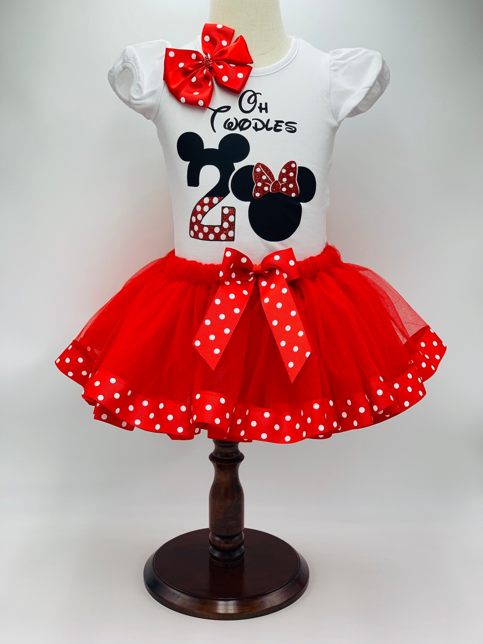 Minnie Mouse Birthday Outfit With Red Trim Tutu Polka Dot/ Etsy