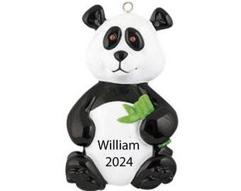 Panda Christmas Ornaments Personalized Christmas Ornaments for Kids 2025 Custom Panda Gifts Kids Ornament Grandkids Ornament Animal Ornament