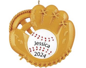 Baseball Ornament Personalized Baseball Gifts For Him 2025 Baseball Mitt Christmas Ornament Custom Baseball Glove Ornament, Sports Ornament