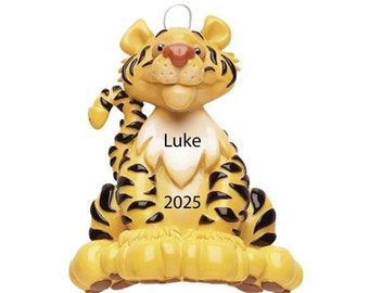 Tiger Ornament Personalized Christmas Ornaments for Kids 2025 Custom Tiger Gifts Kids Ornament Grandkids Ornament Animal Ornament