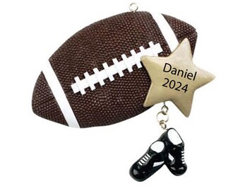 Décoration de football personnalisée Décoration de Noël football américain Cadeaux football pour garçons Cadeaux footballeur Cadeaux entraîneur de football
