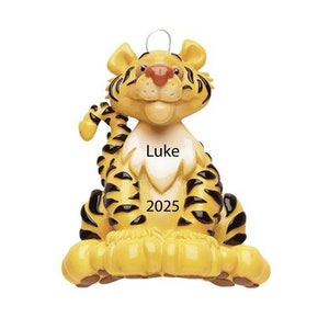 Tiger Ornament Personalized Christmas Ornaments for Kids 2025 Custom Tiger Gifts Kids Ornament Grandkids Ornament Animal Ornament
