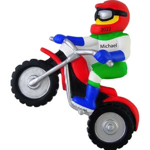 Motorcycle Ornament Personalized Sport Motorcycle Christmas Ornament, Unique Motorcycle Gifts for Men, Dirt Bike Ornament, Gifts for Bikers