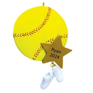 Softball Ornament Personalized Softball Player Christmas Ornament 2025 Custom Softball Gifts, Softball Coach Gift, Softball Team Gift