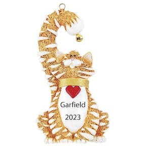 Orange Cat Christmas Ornament Personalized 2025 Gifts for Tuxedo Cats First Christmas Ornament Custom Cat Ornament Personalized Cat Ornament