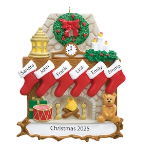 2025 Christmas Ornaments Personalized Family Christmas Ornament Personalized Family of 6 Ornament Custom Family of Six Grandkids Ornament