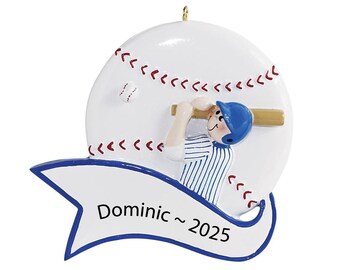 Baseball Player Christmas Ornament Personalized Baseball Ornament 2025 Baseball Gifts For Him Custom Baseball Player Gifts Sports Ornament
