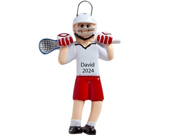 Boy Lacrosse Ornament Personalized Lacrosse Player Christmas Ornament 2025 Custom Lacrosse Gifts For Lacrosse Coach Gift Sports Ornament