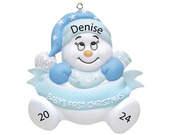 Babys First Christmas Ornament 2025 Personalized Baby Boy Girl Ornament Custom My First Christmas Ornament Babys 1st Christmas Ornament