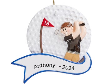 Golf Ornament Personalized Men Golfer Christmas Ornaments 2025 Custom Golf Gifts for Men Gifts For Golfer Dad Golf Coach Gift Golfer