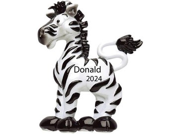 Zebra Ornament Personalized Christmas Ornaments for Kids 2025 Custom Zebra Gifts Kids Ornament Grandkids Ornament Animal Ornament