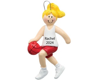 Girl Basketball Ornament Personalized Basketball Player Christmas Ornament 2025 Custom Basketball Coach Gifts Basketball Team Gifts for Her