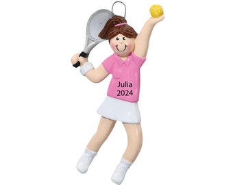 Tennis Ornament Personalized Tennis Player Christmas Ornament 2025 Tennis Racket Ornament Custom Tennis Player Gifts for Tennis Coach Girl