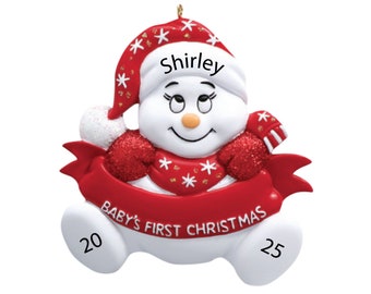 Babys First Christmas Ornament 2026 Personalized Baby Boy Girl Ornament Custom My First Christmas Ornament Babys 1st Christmas Ornament
