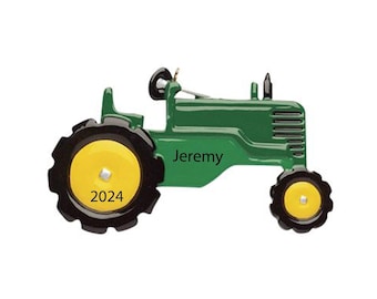 Green Tractor Ornament Personalized Farm Christmas Ornaments 2025 Custom Farmer Ornament Truck ornament Farm Ornament Farming ornament