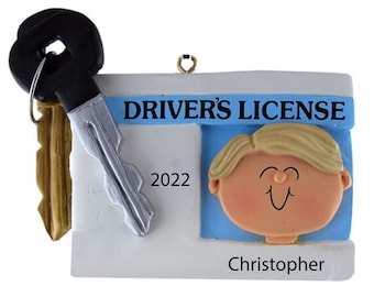 Drivers License Ornament, New Driver Ornament, Personalized Christmas Ornaments 2026, New Teen Driver Gift-Teen Boy Gift-16th Birthday Gift