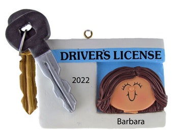 Drivers License Ornament, New Driver Ornament, Personalized Christmas Ornaments 2023, New Teen Driver Gift-Teen Girl Gift-16th Birthday Gift