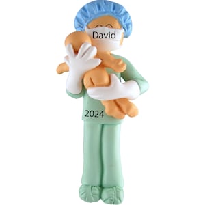 Obgyn Ornament Personalized Midwife Christmas Ornament 2025 Custom Obgyn Gifts, New Dad Ornament, First Time Dad Ornament, Gynecologist
