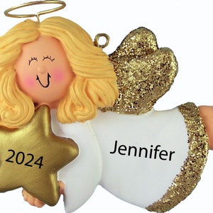 Angel Ornament Personalized Memorial Christmas Ornament 2025 Custom in Loving Memory Ornament, Christmas in Heaven Ornament, Guardian Angel