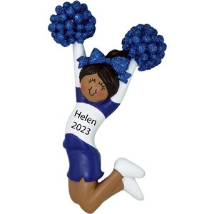 Personalized Cheerleader Ornament Christmas Gifts For Her - Cheerleader Team Leader Gift - Pom Pom Ornament - Sports Cheer Ornament