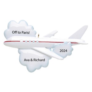 Airplane Christmas Ornaments Personalized 2023 Custom Airplane Gifts For Pilots Ornament World Traveler Ornament Passport Ornament Vacation