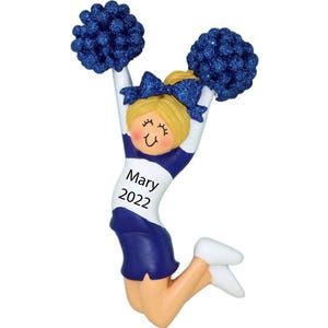 Personalized Cheerleader Ornament Christmas Gifts For Her - Cheerleader Team Leader Gift - Pom Pom Ornament - Sports Cheer Ornament