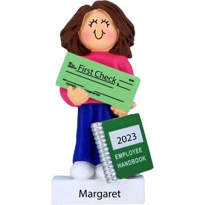 New Job Ornament Personalized First Job Gift Christmas 2025 First Job Ornament, New Job Gift for Business Woman, Congratulations Gift