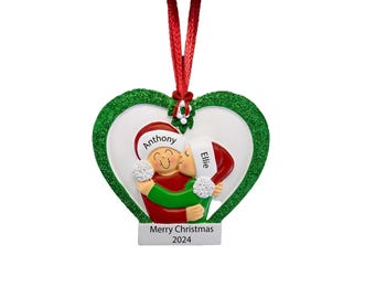 Love Couple Ornament Personalized Our First Christmas Ornaments Custom Couples Christmas Ornaments 2025 Kisses Ornament, XOXO Ornament