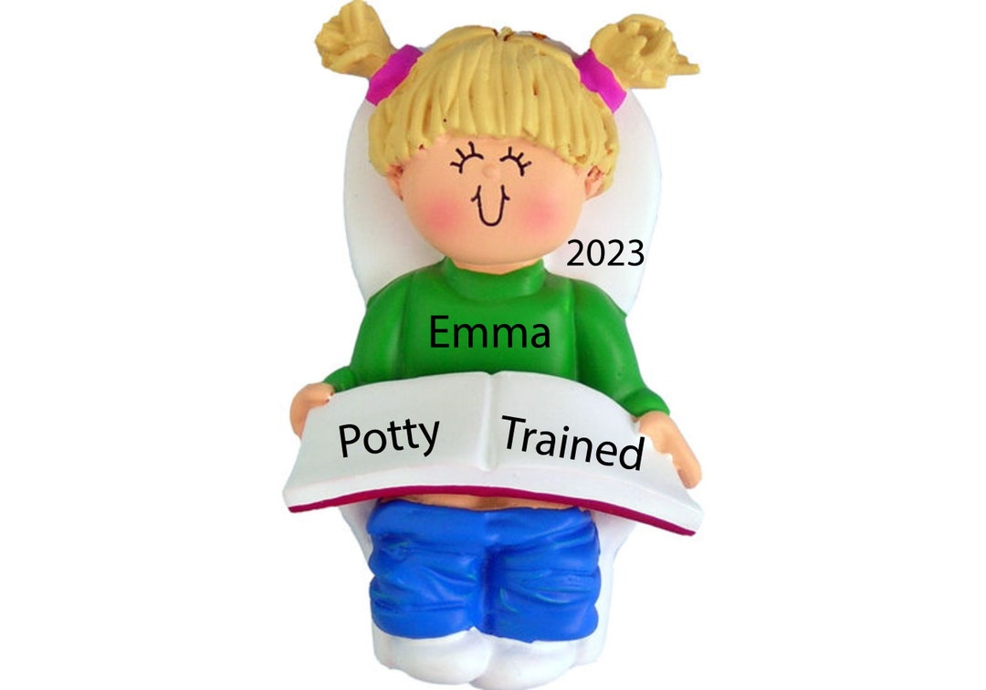 Personalized Toddler Girl Gifts, Christmas Ornament 2023, Potty Trained