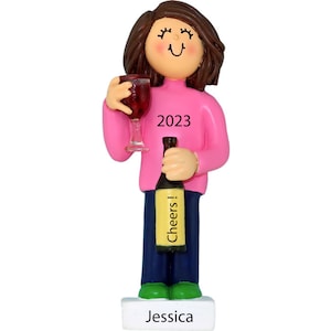 Custom Wine Ornament, Christmas Gifts 2025, Christmas Ornament, Wine Lover Gift, Christmas Wine Lover Ornaments, 21st Birthday Gift For Her