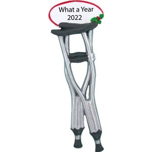 Personalized Crutches Ornament, Broken Leg Ornament, Gifts for Him, Orthopedic Knee, Surgeon Gift, Medical Ornament, Get Well Soon Gifts