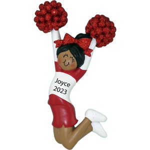 Personalized Cheerleader Ornament Christmas Gifts For Her - Cheerleader Team Leader Gift - Pom Pom Ornament - Sports Cheer Ornament