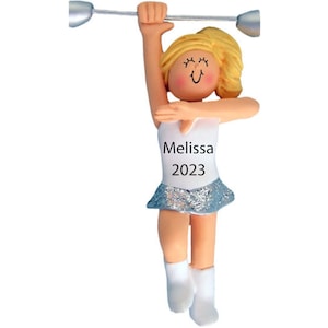 Baton Twirling Ornament, Personalized Gymnastics Gift, Christmas 2025, Marching Band Ornament, Cheerleader Ornaments, Christmas Ornament