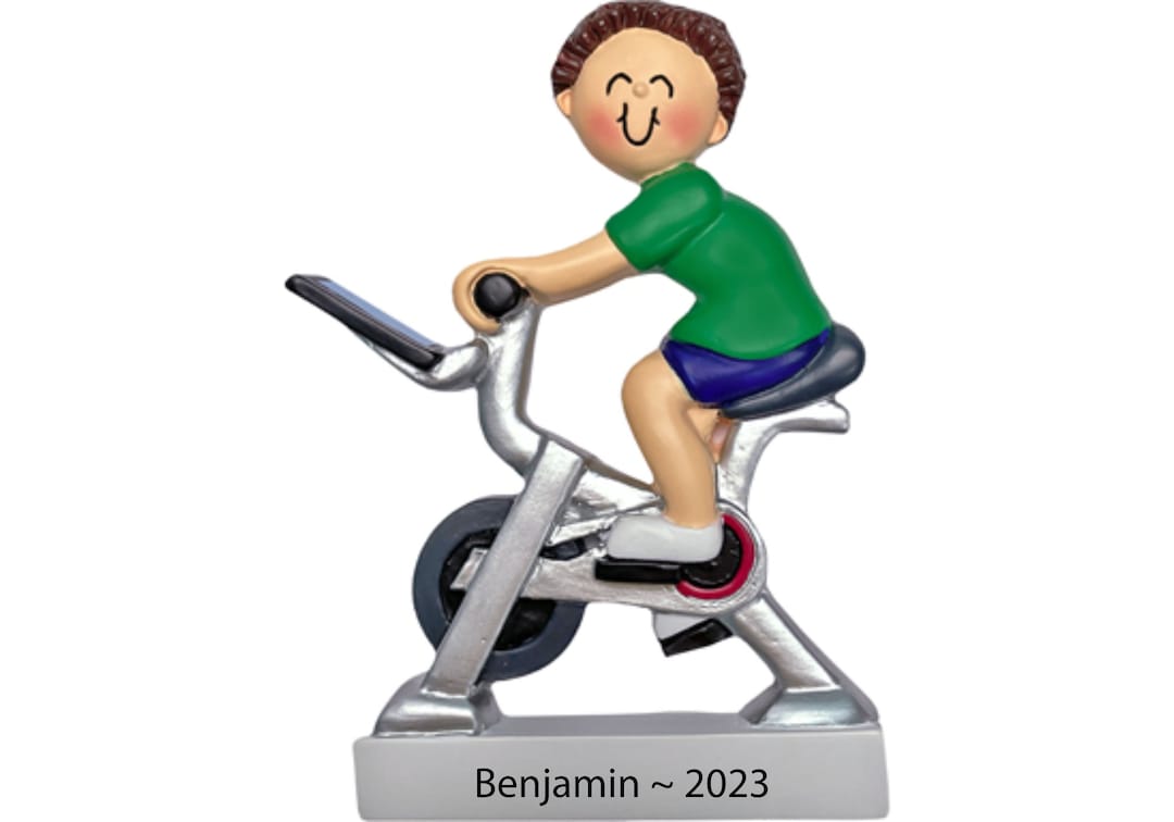 Personalized Exercise Bike Ornament, Gym Gifts, Sport Ornament, Workout
